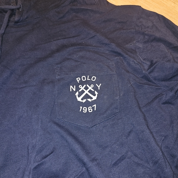 Polo Ralph Lauren Dark Blue Hooded Sweatshirt - Picture 3 of 5